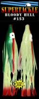 7.5" BLOODY HELL 153 Army Truck - Double Skirt - Halibut glow hoochies 2pk
