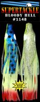 7.5" BLOODY HELL 1148 Pilchard - Double Skirt - Halibut glow hoochies 2pk