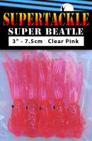 3" - Non-glow Pink Super Beatle fishing squid
