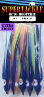 4.75" Supertackle UV #341 AREA 51 salmon hoochies 5/pk