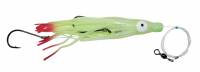 Supertackle Halibut lure with LED light insert, Casper, high glow and ultra violet.  