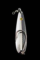 Lure Charge, salmon fishing spoon, black diamond, black, chrome, tackle, down rigger, trolling, voltage, 