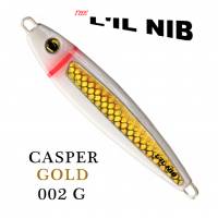 Casper Gold Lil Nib fishing jig lure packaged.  