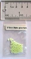2 mm x 3 mm Oval seed Fishing Beads - Glow white 50pk