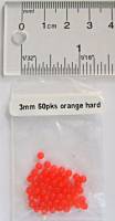 3 mm Round Fishing Soft Beads - Salmon orange high UV 50pk