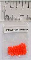 3 mm x 3.2 mm Soft Oval Fishing Beads - Salmon orange, high UV 50pk