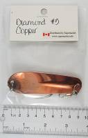 3.375" Diamond Pat. 1919 #5 Copper salmon trolling spoon