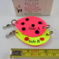 #34 • 2¼" P1A Dotted Cherise & Chartreuse spoon blade