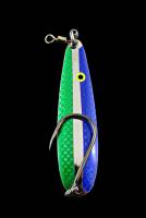 Blue Green LureCharge .65 volt  4" salmon fishing spoon