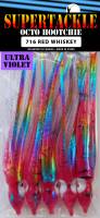 4.75" Supertackle UV #716 RED WHISKEY salmon hoochies 5/pk