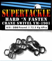 Supertackle, Hard n Fasten, Crane Swivels, YM-1901, Size 6/0, 325 pound