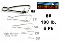 quick snaps, hook snaps, terminal tackle, fishing, hardware, supertackle, quick release, wire snap, hard 'n fasten, ym-2003, halibut, salmon, 100 pound, 