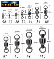 Stainless steel ball bearing swivels for fishing, 110 pound test. For fishing halibut, tuna and ling cod. 1804 