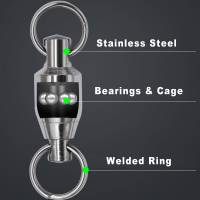 Ball Bearing Swivels, Stainless Steel, 40 lb.