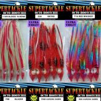 Selection of Supertackle Octopus hoochies for salmon fishing. 