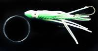 Supertackle Octo Hoohie, salmon trolling, fishing lure, Green and White, Joker