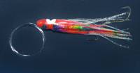Supertackle Octo Hoochie octopus for fishing salmon while using a downrigger. 