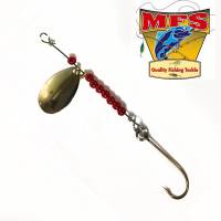 Nickel fishing spinner for trout and kokanee