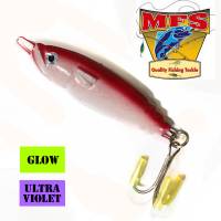 MFS 5 oz. - Diving Mackerel Lead Jig - Red Glow - MFS5DMRG