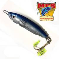 MFS 5 oz. - Diving Mackerel Lead Jig - Silver/Blue - MFS5DMSB