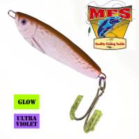 MFS 5 oz. - Wounded Herring Lead Jig - Red/Glow - MFS5WHRG