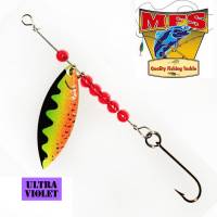 #3.5 Fire Tiger Trout, Crystal Willow spinner - MFS35FTCWLS