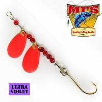 #2 Double Blade - Florescent Red Spinner - MFS2FLRS