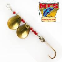#1 Double blade brass spinner for trout fishing. 