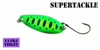 Metal spoon, fishing lure with laser sharp single hook. Good for casting or trolling in freshwater. Also good for inshore salt water fishing for smaller species for Bass, Cod, Mackerel, fluke and other. 