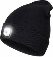 Black Toque with LED - Rechargeable Battery