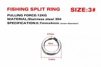Split Rings #3 - 304 SS - 26lb - 100 Pc 