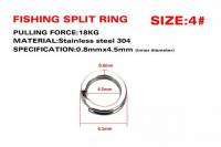 Split Rings #4 - 304 SS - 39lb - 100 Pc 