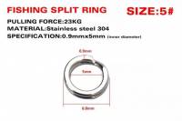 Split Rings #5 - 304 SS - 50lb - 100 Pc
