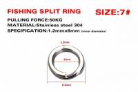 Split Rings #7 - 304 SS - 110lb - 100 Pc