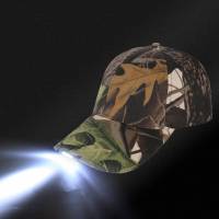 Camouflage Green LED Baseball Cap w/ Rechargeable Battery