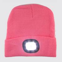 Pink Toque with LED - Rechargeable Battery