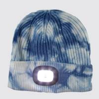 Splash Light Blue Toque with LED - Rechargeable Battery