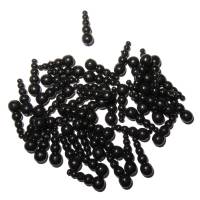 50 - 18mm Black stack beads for making Wedding Ring / Band lures