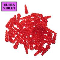 50 - 18mm UV Red stack beads for making Wedding Ring / Band lures