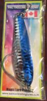Magic Lure 3.75" 45 Special - RIPPLE BLUE CHROME salmon fishing spoon