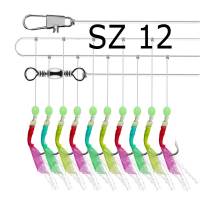 Sabiki String of 10 Rainbow - SZ 12 has 7 mm hooks