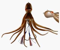 Supertackle 11½ oz - 7½" Rootbeer Octopus inv#4