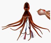 Supertackle 11½ oz - 7½" Red Wine Octopus inv#1