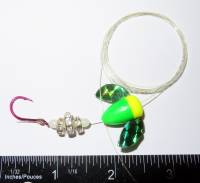 Jamaican Flag, Chrystal ball trout fishing lure. 