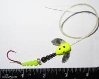 Wasp spinner fishing lure for trout. 
