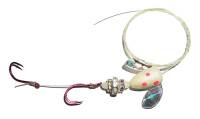Trout fishing lure, white, kokanee