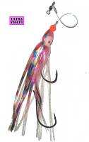 Pink halibut fishing lure
