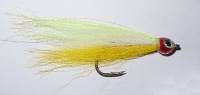 3½" Salmon Fly - Bucktail Hair - UV Yellow over White with mylar