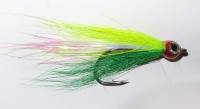 3½" Salmon Fly - Bucktail Hair - Green over UV Chartreuse with mylar