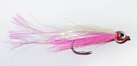 3½" Salmon Fly - Bucktail Hair - UV Pink over White with mylar